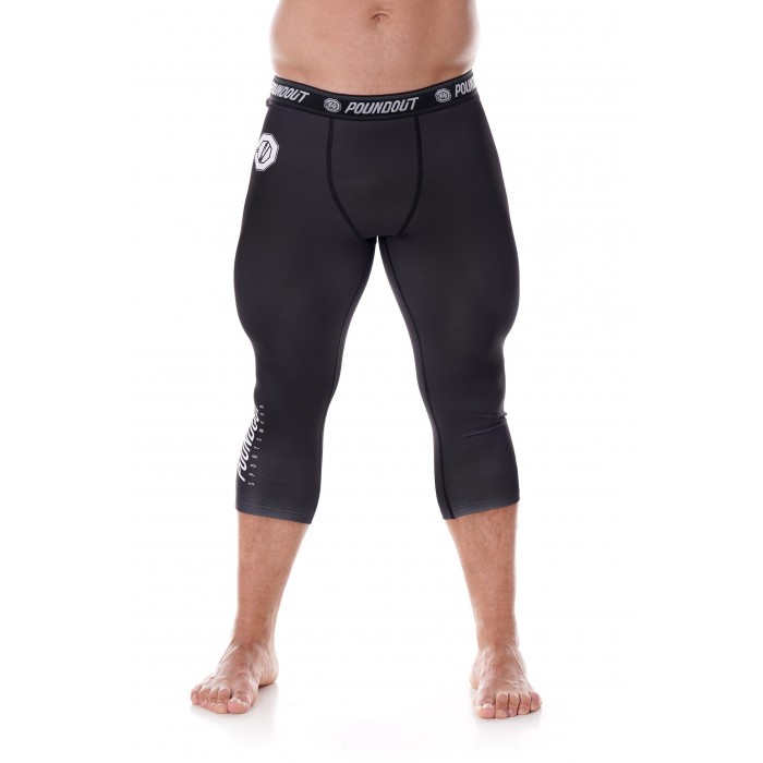 legginsy męskie 3/4 czarne