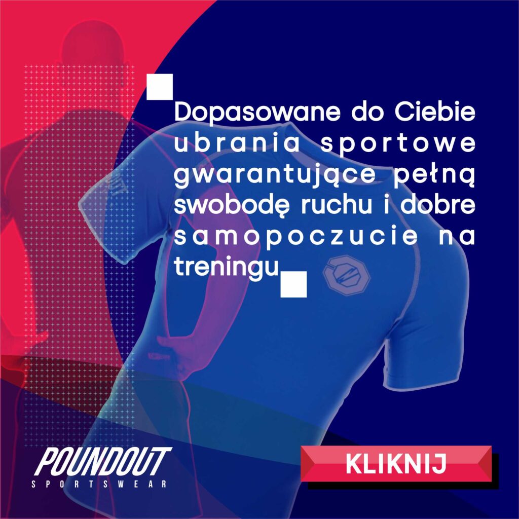 Baner z informacją o sklepie z odzieżą na siłownię