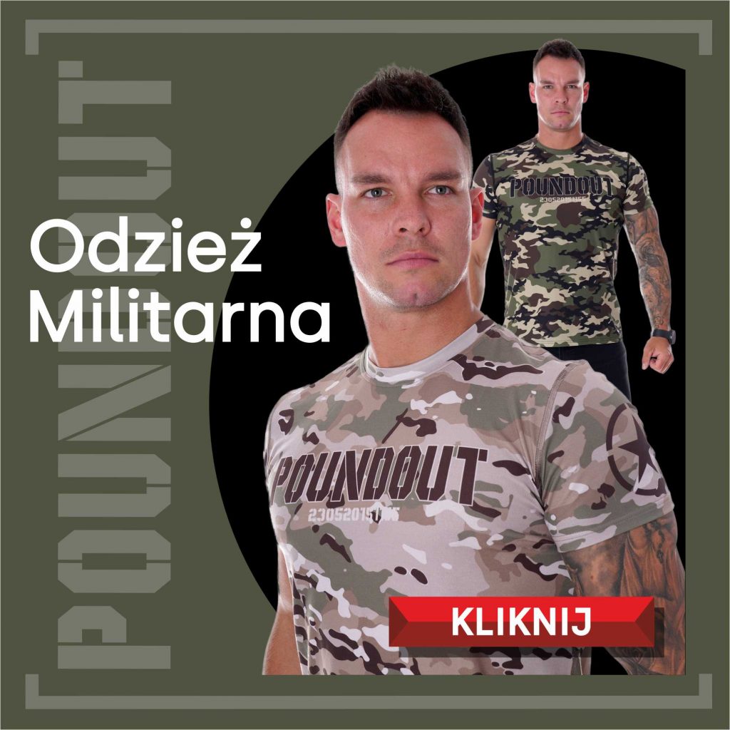 Baner z odzieżą militarną