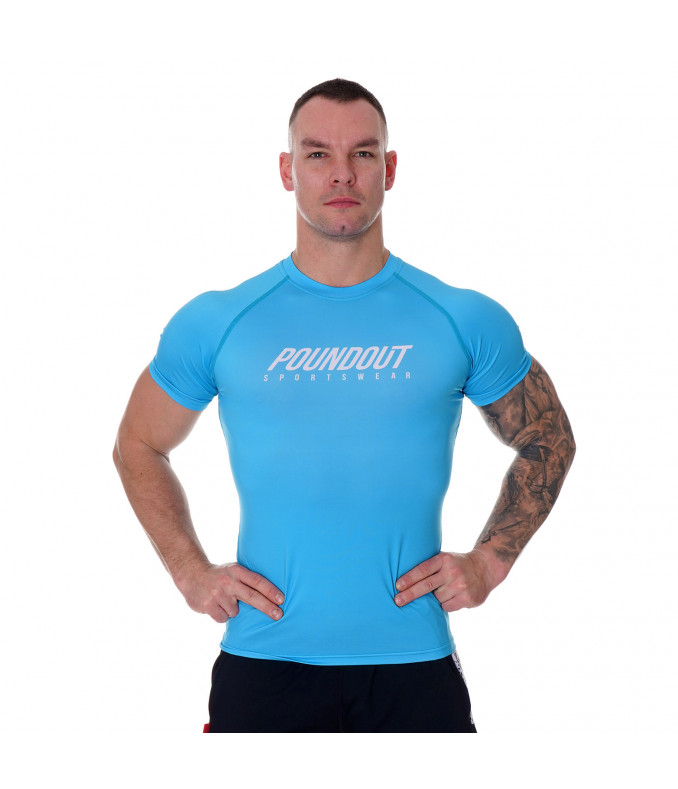 Rashguard męski ALLEGRO sub-skin tech. turkusowy