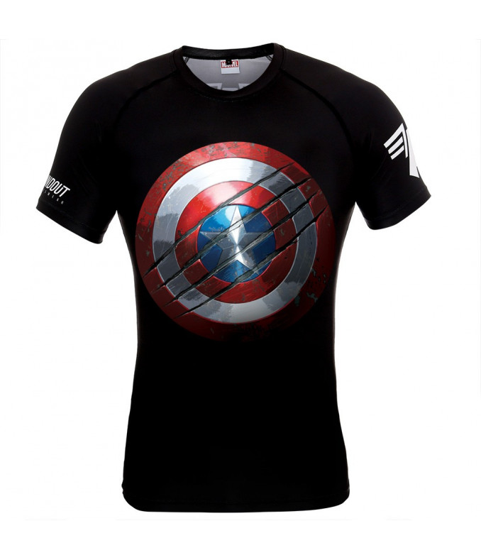 Rashguard short POUNDOUT Marvel Captain America