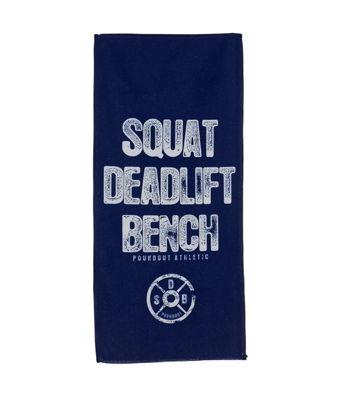 Ręcznik na siłownię frotte SQUAT DEADLIFT BENCH 35 x 70 cm