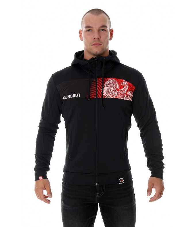 Bluza z kapturem męska czarna POLSKA
