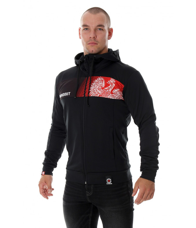 Bluza z kapturem męska czarna POLSKA