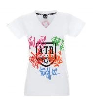 Damska koszulka Graffiti ATR oversize biała