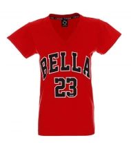 Damska koszulka Bella 23 oversize czerwona