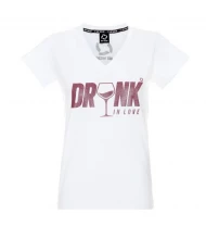 Damska koszulka DRUNK IN LOVE oversize biała