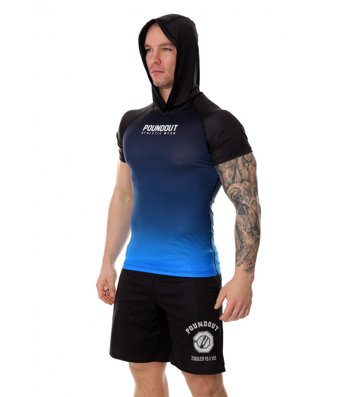 Rashguard z kapturem AZURE SUB-SKIN tech. niebieski
