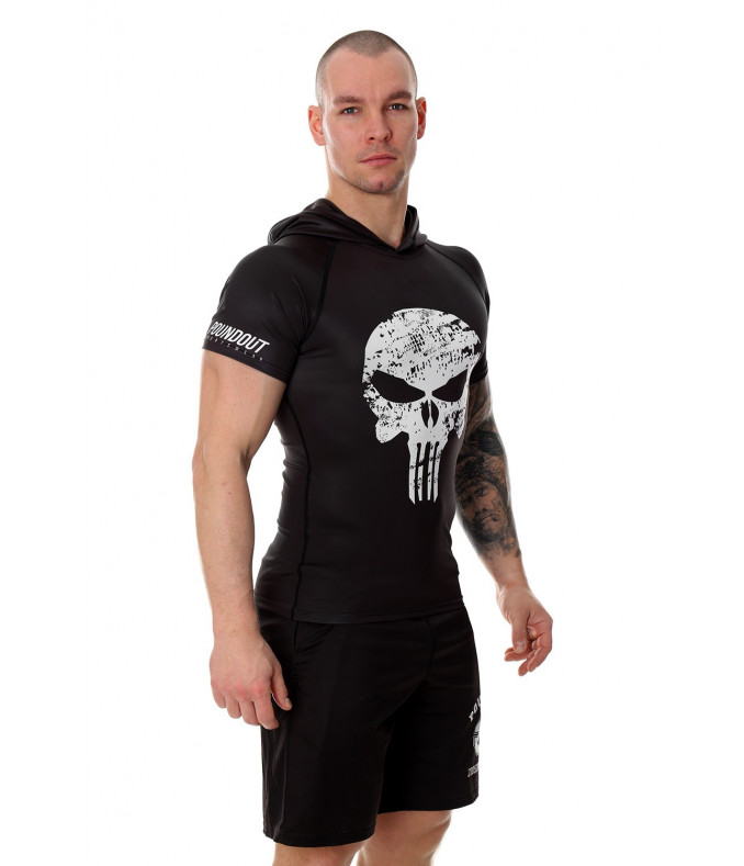 Rashguard z kapturem Hate SUB-SKIN tech. czarny