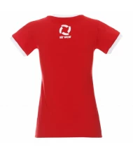 Damska koszulka RETRO slim fit czerwona