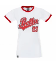 Damska koszulka retro BELLA slim fit biała