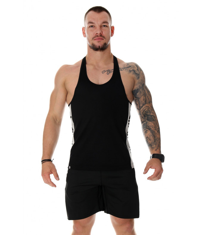 Tank Top Stringer męski SIDE czarno melanżowy