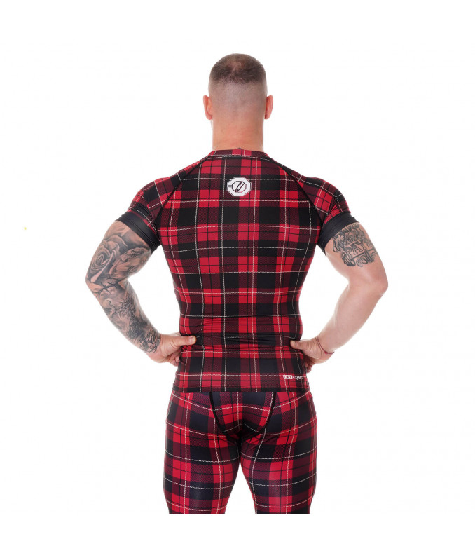 Rashguard męski LUMBERJACK sub-skin tech. w kratkę
