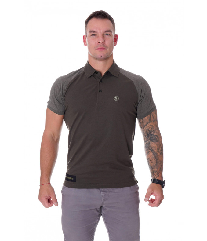 Koszulka polo męska CONFLICT khaki