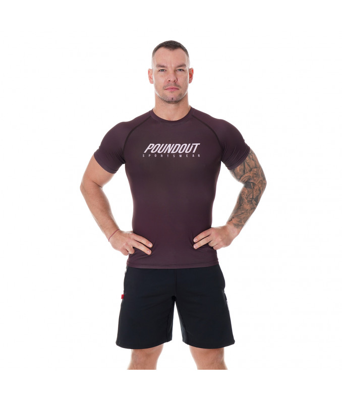 Rashguard męski brązowy ALLEGRO sub-skin tech.