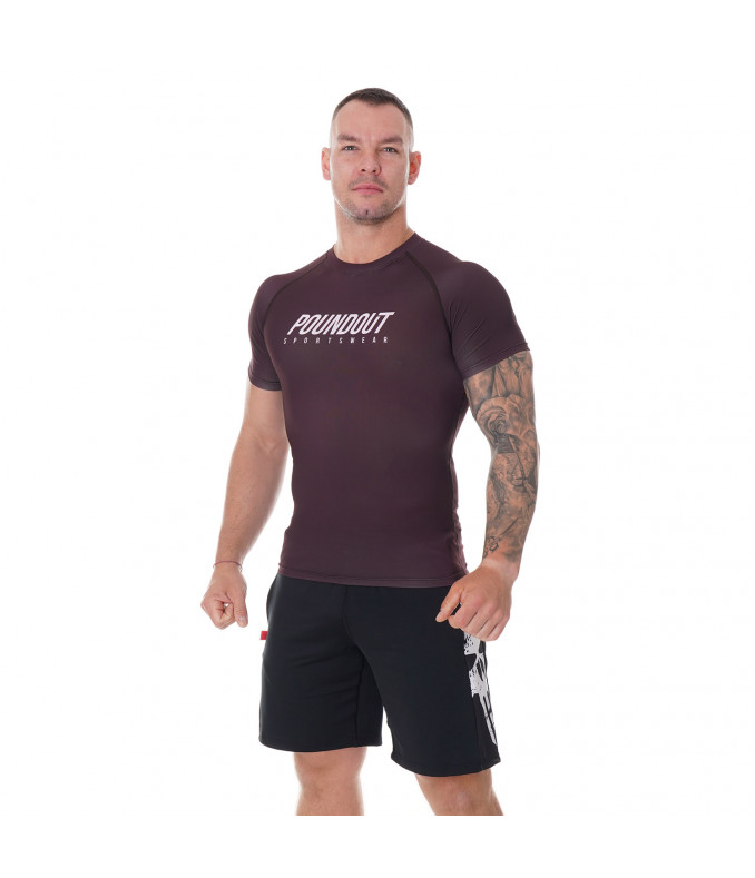 Rashguard męski brązowy ALLEGRO sub-skin tech.