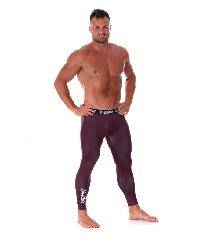 Legginsy męskie ALLEGRO bordowe