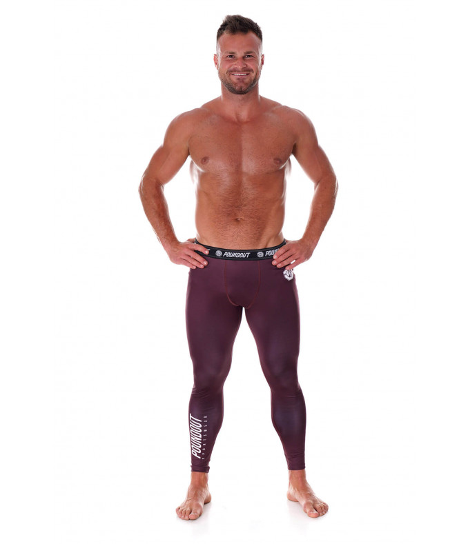 Legginsy męskie ALLEGRO bordowe