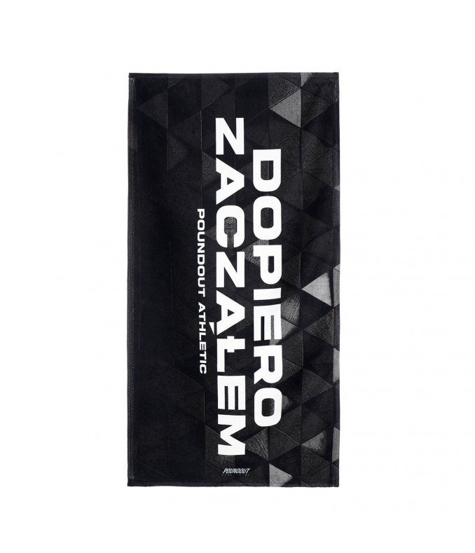 Ręcznik na siłownię frotte DOPIERO ZACZĄŁEM 35 x 70 cm