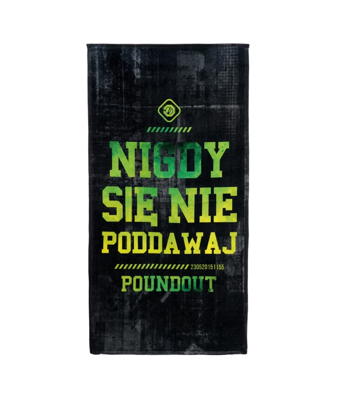 Ręcznik na siłownię frotte NIGDY SIĘ NIE PODDAWAJ 35 x 70 cm