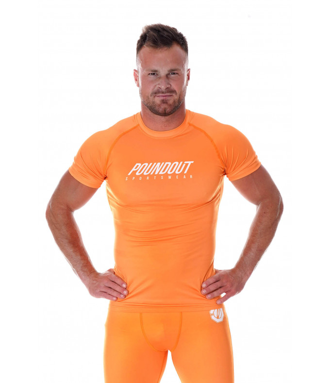 Rashguard męski ALLEGRO SUB-SKIN tech. pomarańczowy