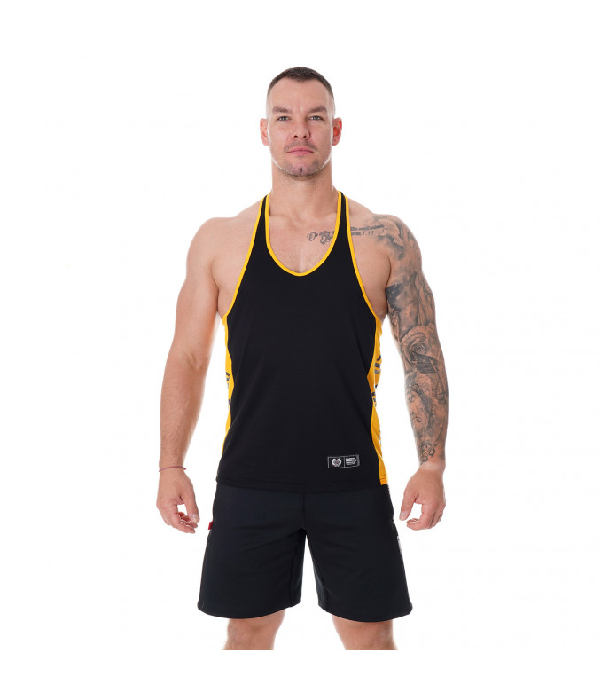 Tank top męski Side czarno żółty