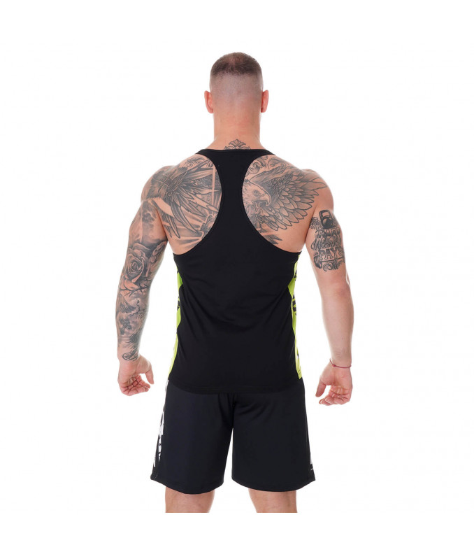 Tank top męski Side czarno zielony